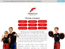 Tablet Screenshot of freestylemartialarts.com